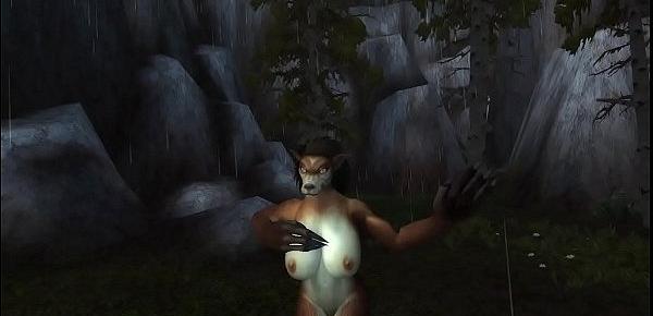  busty worgen in legion with a tail